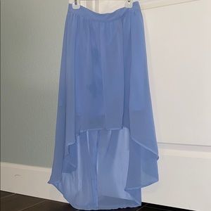 LIGHT BLUE FLOWY SKIRT